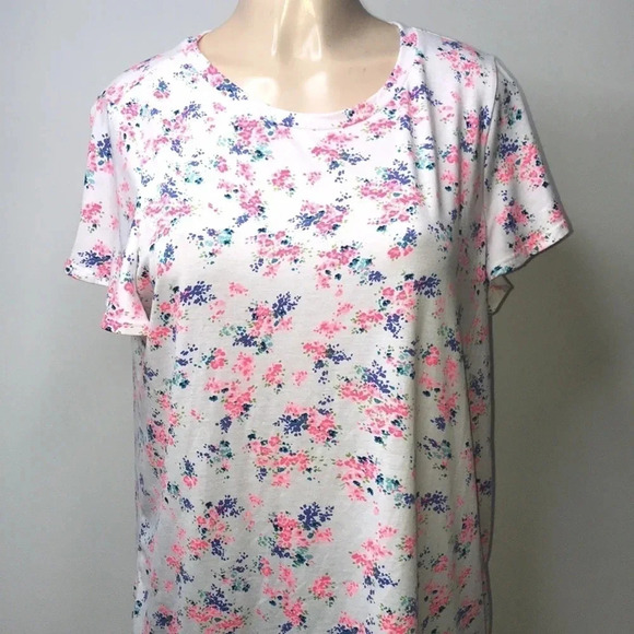 2x$18 West Loop Size Large Multi Floral Print Tunic With Side Slits. New - Picture 2 of 5